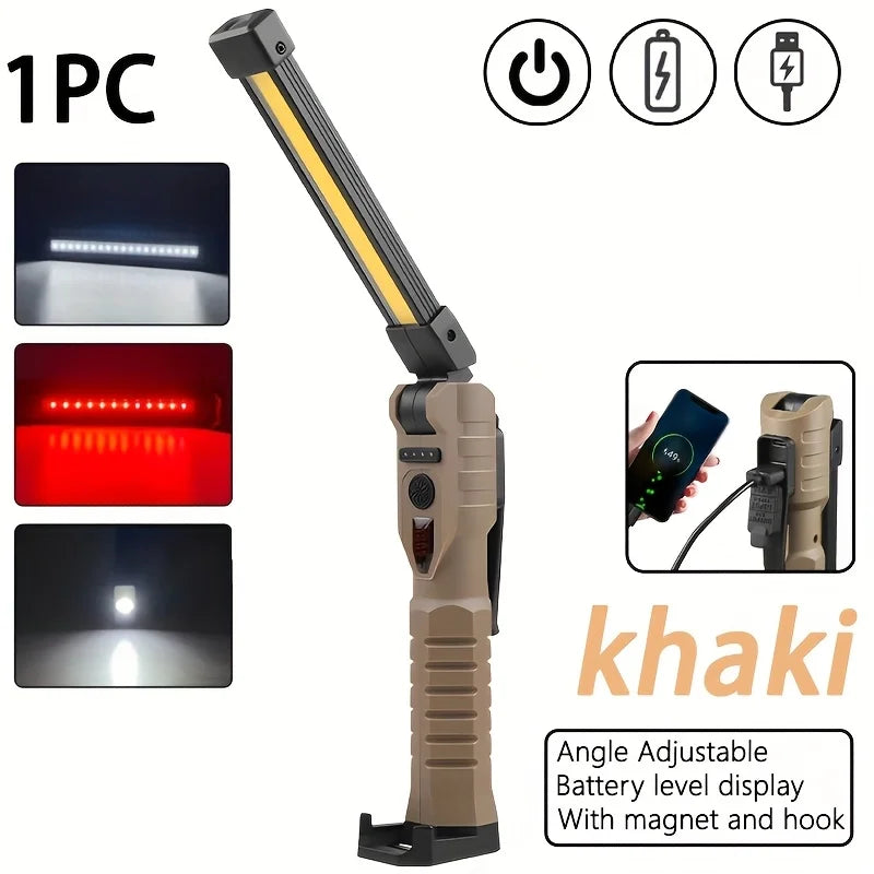 COB LED Magnetic Work Light USB Rechargeable 700 Lumen Torch