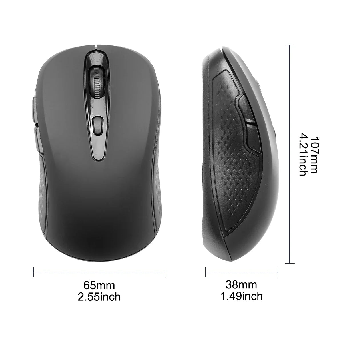 2.4G Wireless Mouse Portable Optical Office Mouse Silent Mouse Adjustable DPI Levels for Laptop Notebook PC MacBook Battery Mice Peaceful Pleasures Health and Wellness
