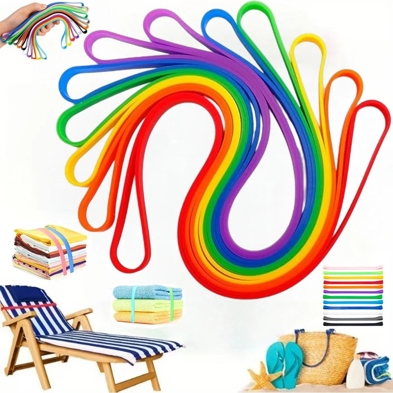 Elastic Towel Bands for Beach Chair, Pool & Cruise Ship Beach Towel Clips Peaceful Pleasures Health and Wellness