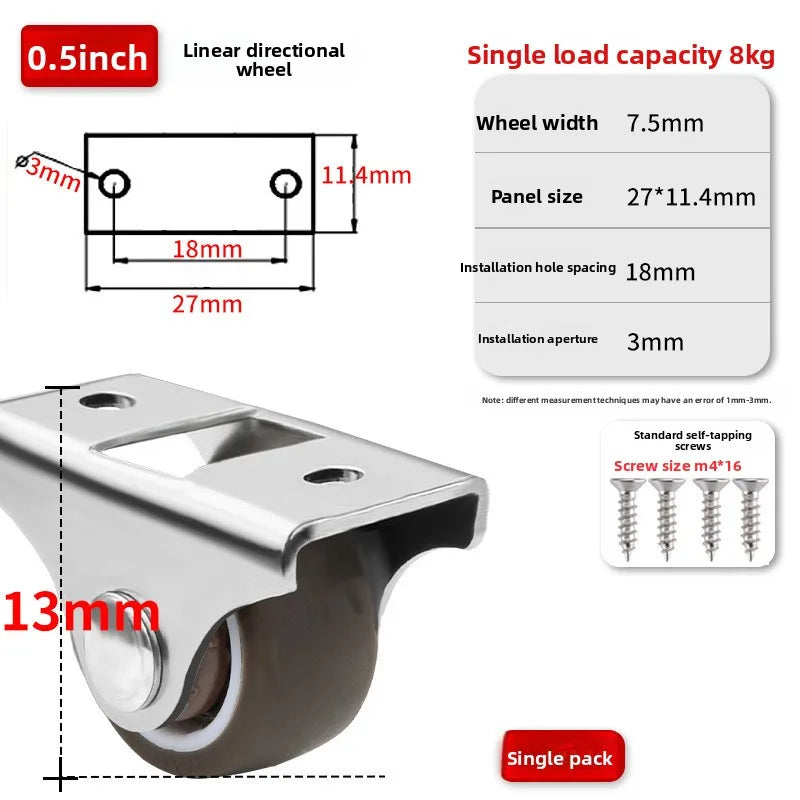 4PCS 360° Heavy Duty Swivel Caster Wheels – Red Trolley Castors