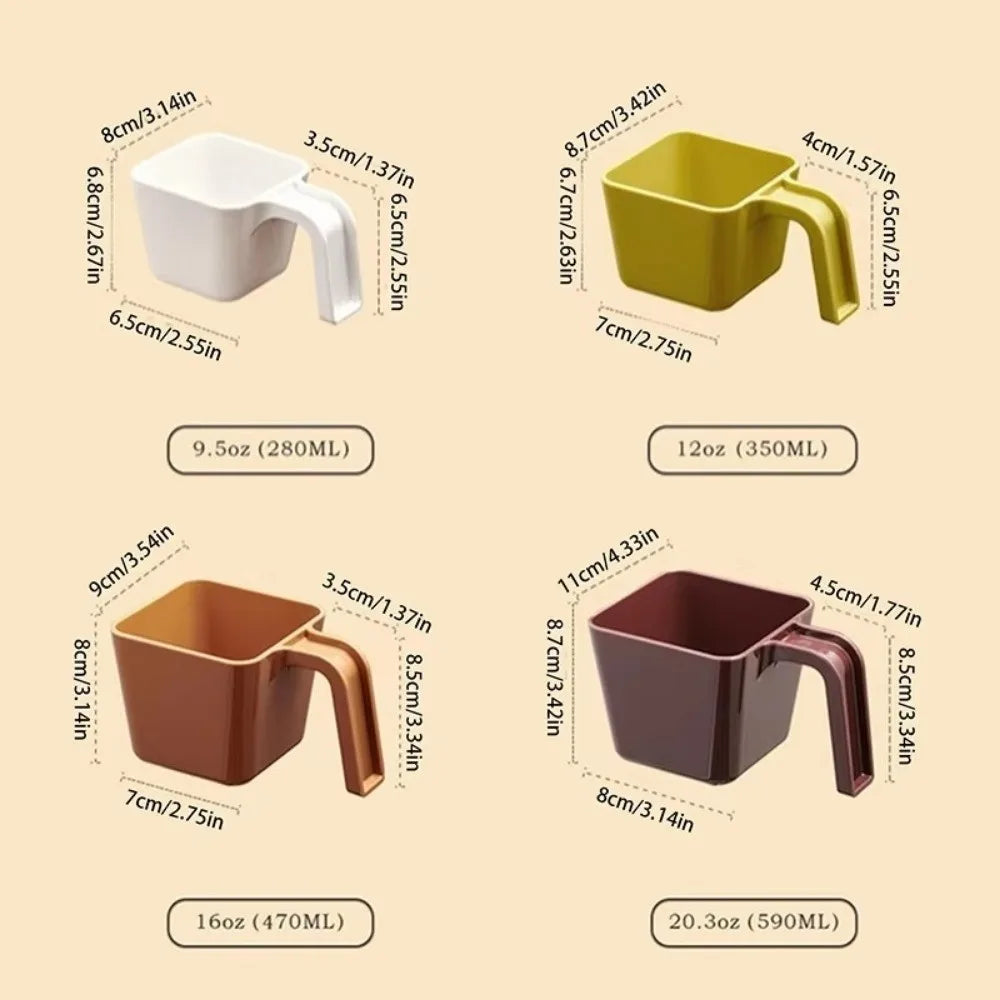 Portable 280/350/470/590ML Ice Scoop Square Coffee Shop Ice Shovel Plastic Measuring Cup Kitchen Utensil Peaceful Pleasures Health and Wellness