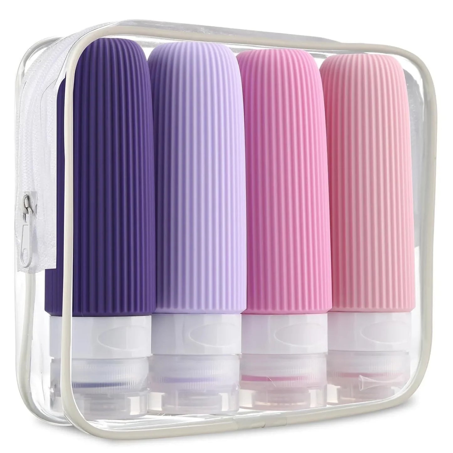 4-Pc BPA-Free Leak-Proof Travel Bottles for Toiletries