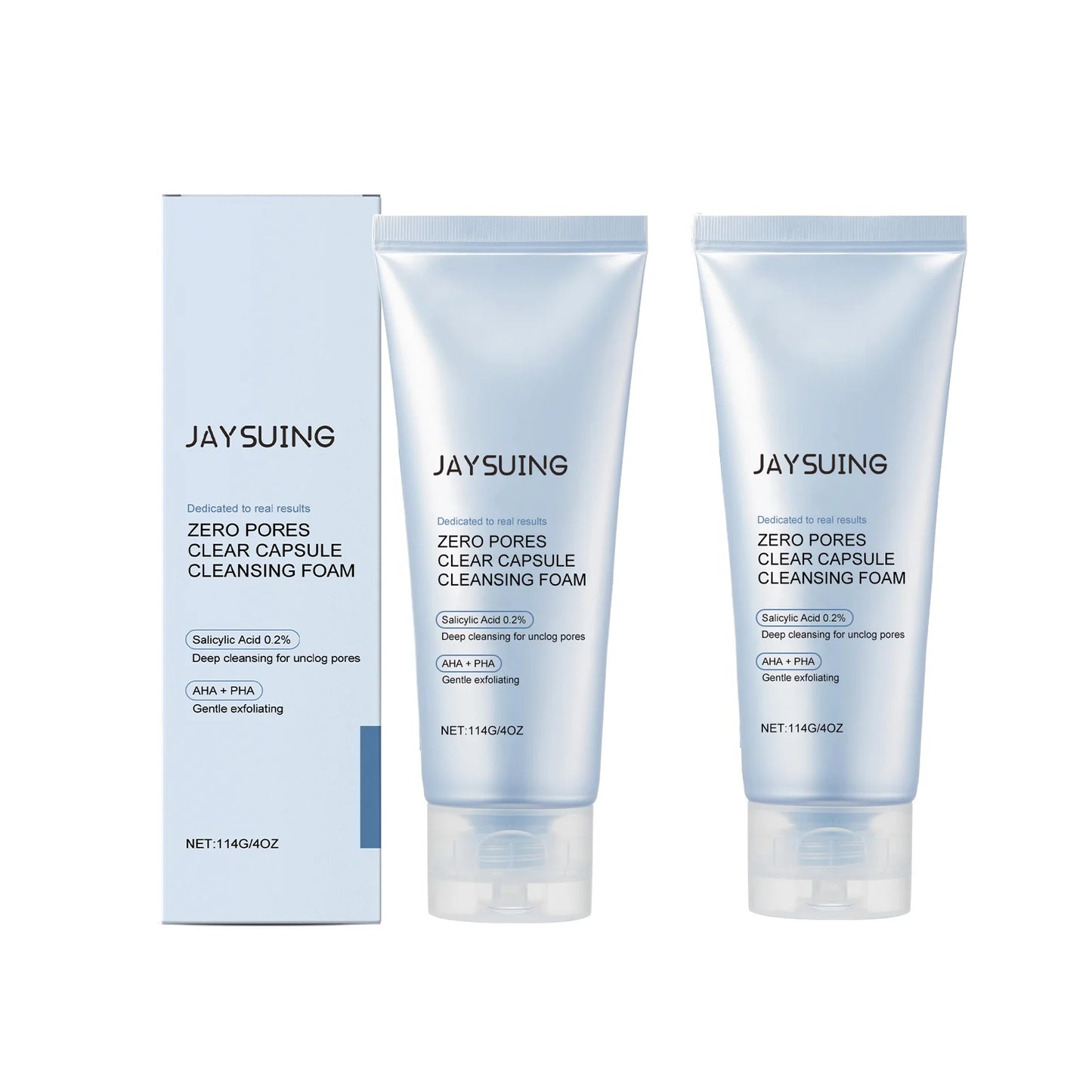 114g Salicylic Acid Cleansing Foam Oil-Control Cleansing Foam Deeply Cleans Pores Moisturizes Skin Refreshing Hydration Peaceful Pleasures Health and Wellness 2 PCS
