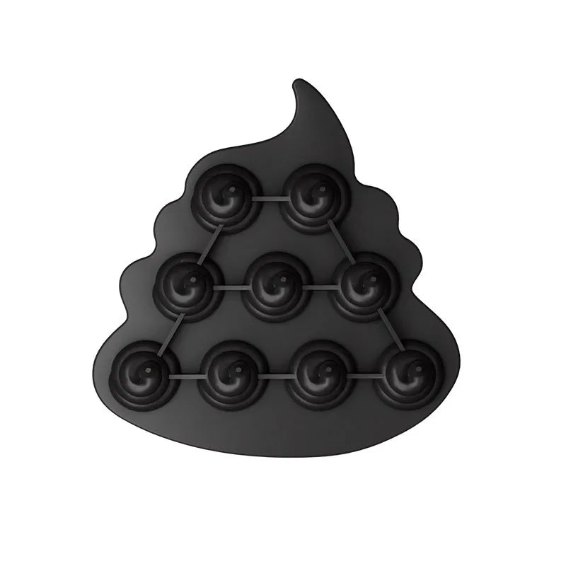 Funny Spoof Silicone Ice Cube Chocolate confectionery Tray Mold Whiskey silicone ice tray Spoof Funny Fecal shape ice box Peaceful Pleasures Health and Wellness black