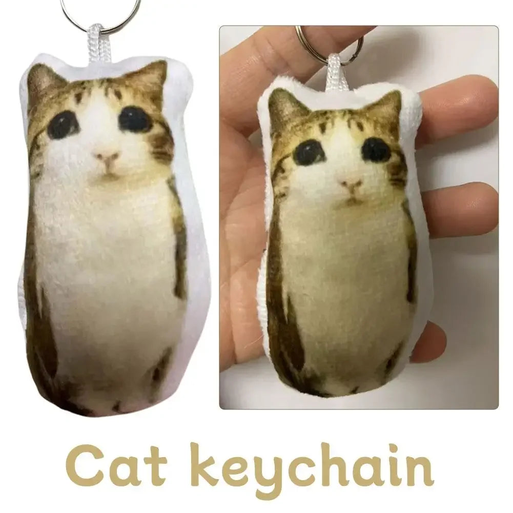 Cat Voice Keychain Toy Sound Hanging Decompression Reverses German Kitten Voice Pendant With Sound Plush Pendant Cute Pet Gift Peaceful Pleasures Health and Wellness