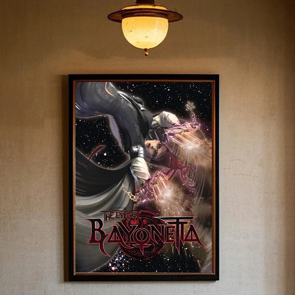 Bayonetta 3 Vintage Poster | HD Waterproof PVC Wall Art Gaming Wall Poster Peaceful Pleasures Health and Wellness z3 40X50cmNoframe