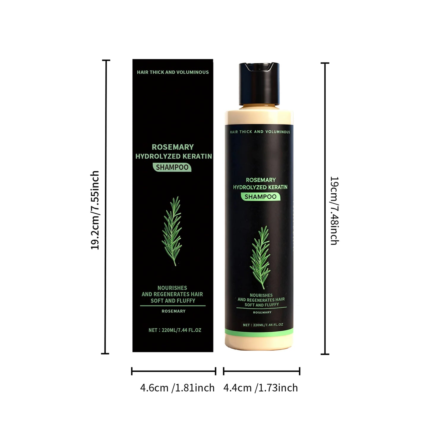 Rosemary Keratin Shampoo 220ml – Smooth, Moisturize & Volumize