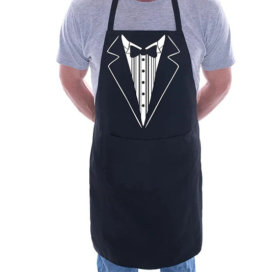 Tuxedo Groom BBQ Apron | Groomsman Wedding Gift Novelty BBQ Apron Peaceful Pleasures Health and Wellness apron