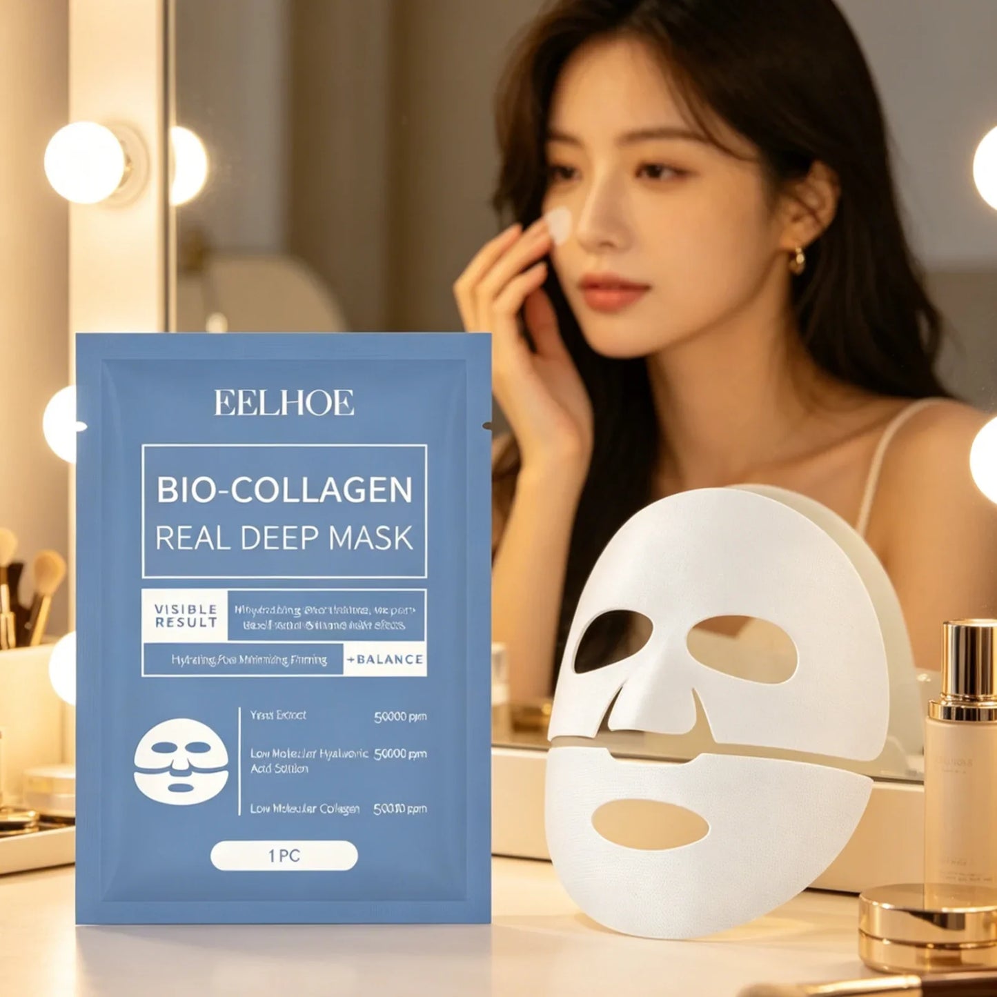EELHOE Bio Collagen Face Mask – Firming, Hydrating & Brightening