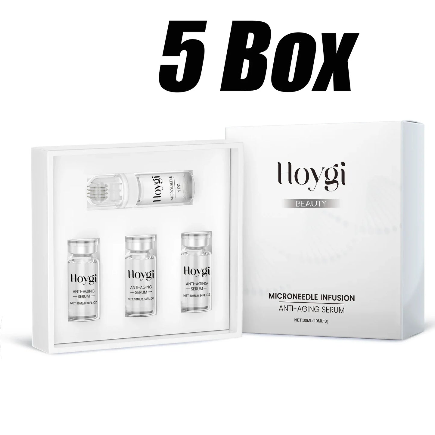 Hoygi Hyaluronic Acid Microneedle Roller Serum Set – Anti-Aging