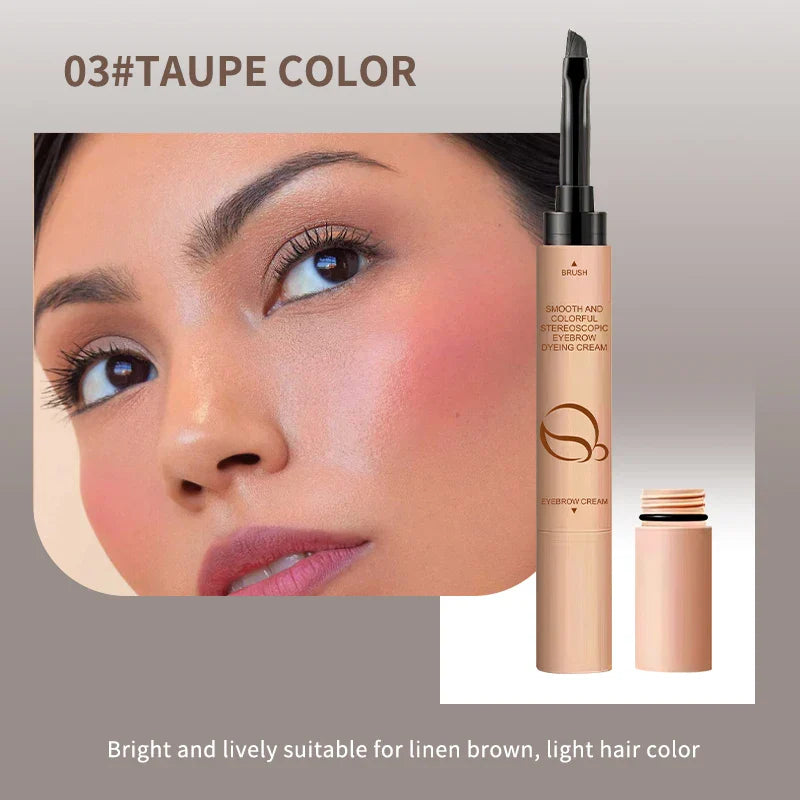 O'CHEAL 2-in-1 Waterproof Eyebrow Cream Stamp Pencil | 3 Colors