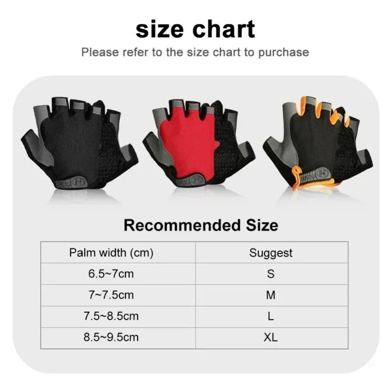 Fingerless Gym & Cycling Gloves – Anti-Slip, Men & Women Fingerless Cycling Gloves Peaceful Pleasures Health and Wellness