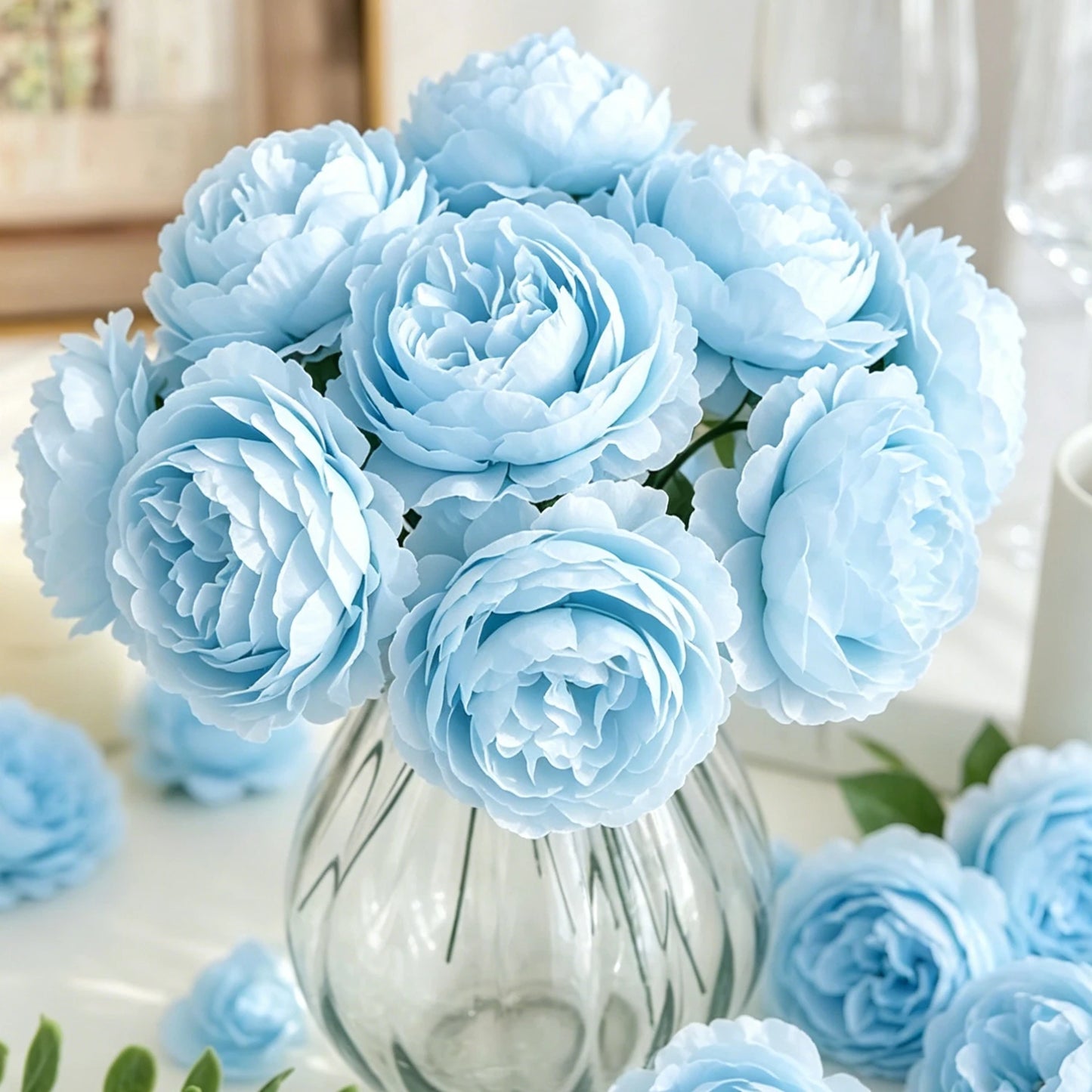 Artificial Silk Peony Flowers with Stems | Wedding & Home Décor