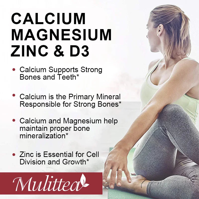 Calcium Magnesium Zinc + Vitamin D3 Softgels – Bones, Teeth, Heart & Immunity | 60 Count Peaceful Pleasures Health and Wellness