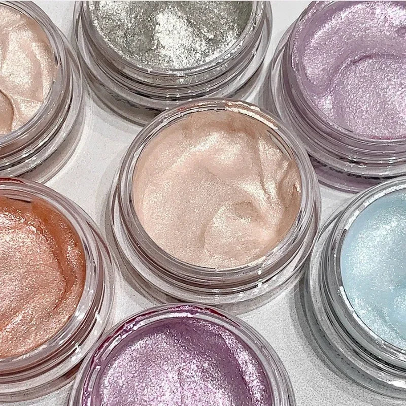 Pearlescent Glitter Eye Shadow Gel Shimmer Highlighter Makeup