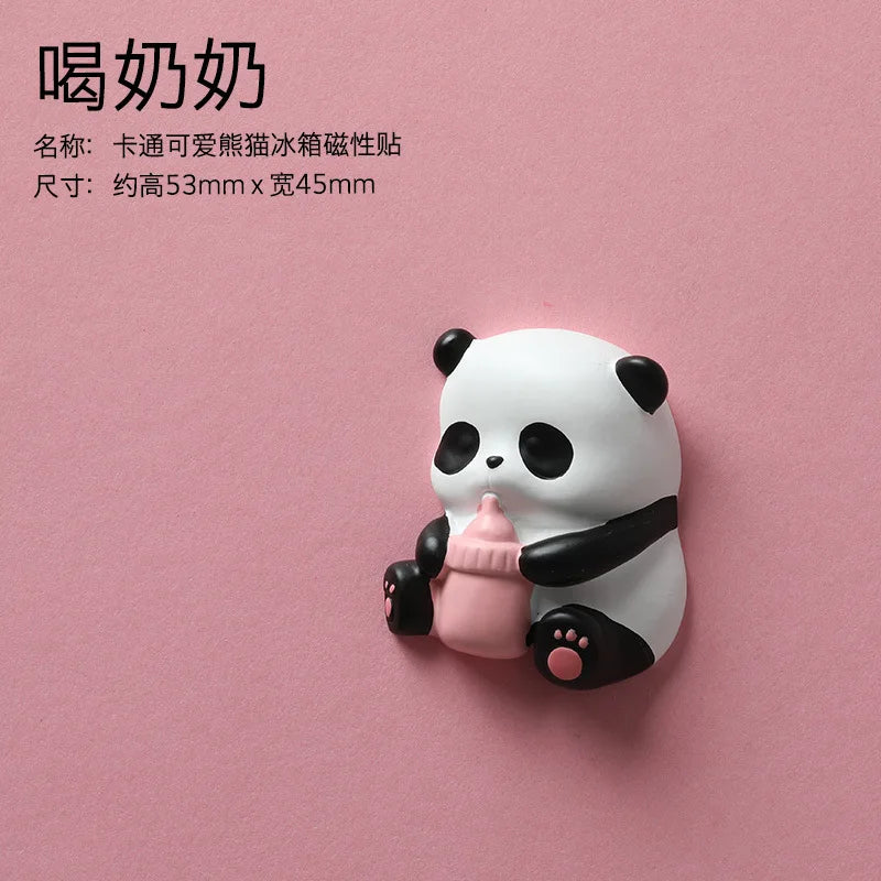 Creative Cartoon Panda Refrigerator Magnet Magnet Decorative Pendant Cute Magnetic Magnet Stickers Message Board Home Decor 자석 Peaceful Pleasures Health and Wellness type3