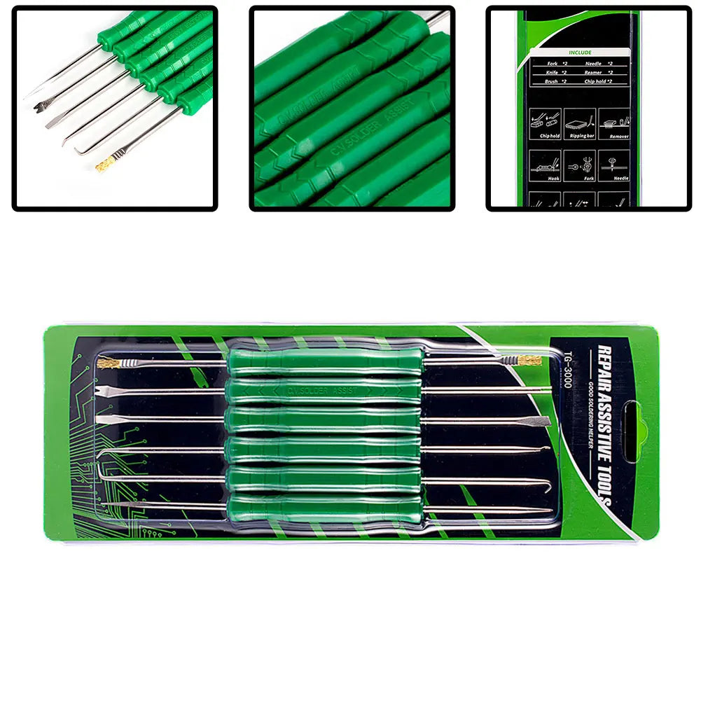 6-Piece PCB Soldering Aid Kit – Desoldering & Board Repair Tools