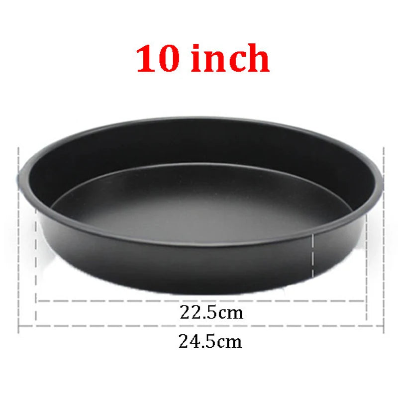 Non-Stick Carbon Steel Pizza Pan – 6"/8"/10" Baking Tray & Mold