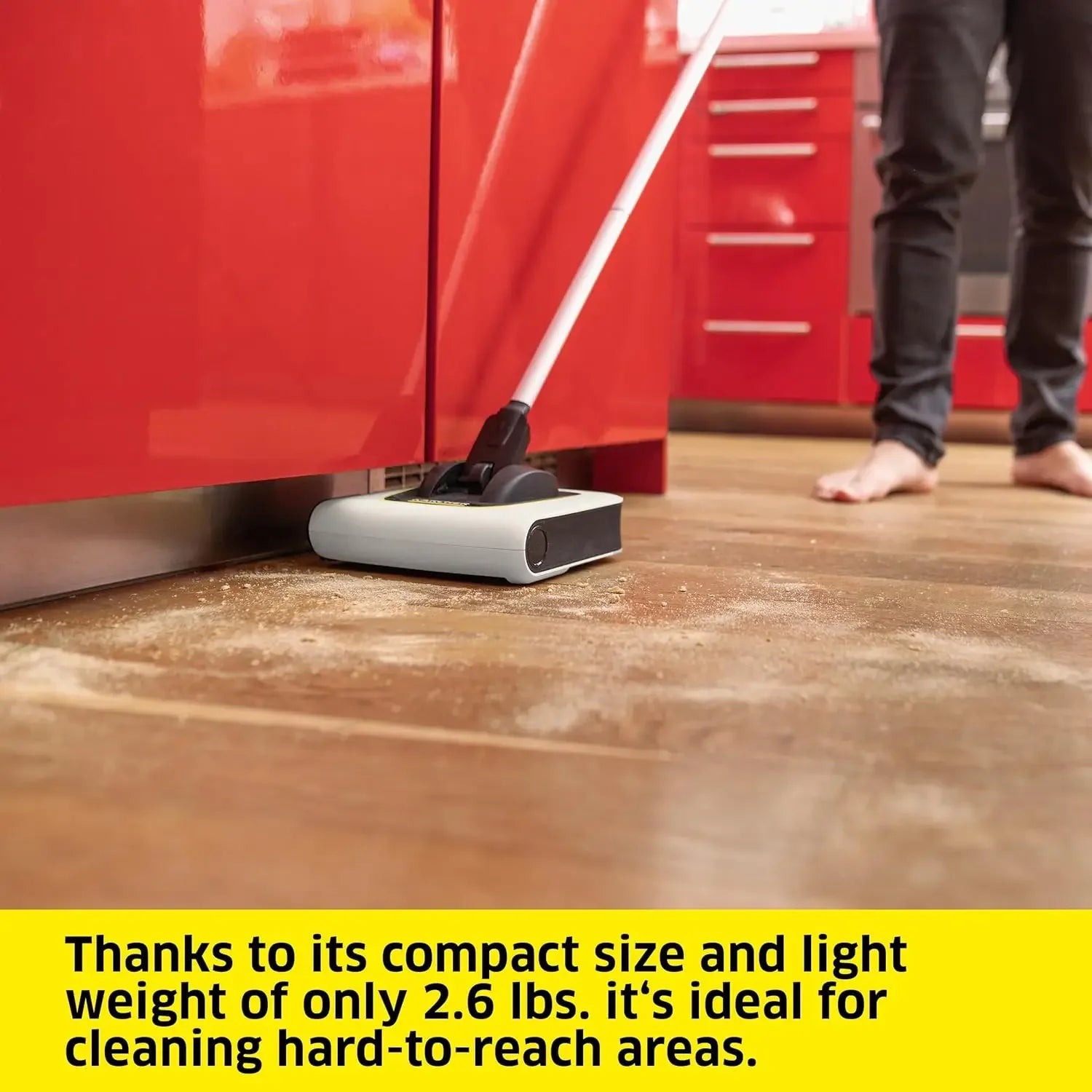 Electric Floor Sweeper for Carpets, Hardwood & Tiles - Lightweight Cordless Broom for Hair, Dirt & Dust Peaceful Pleasures Health and Wellness
