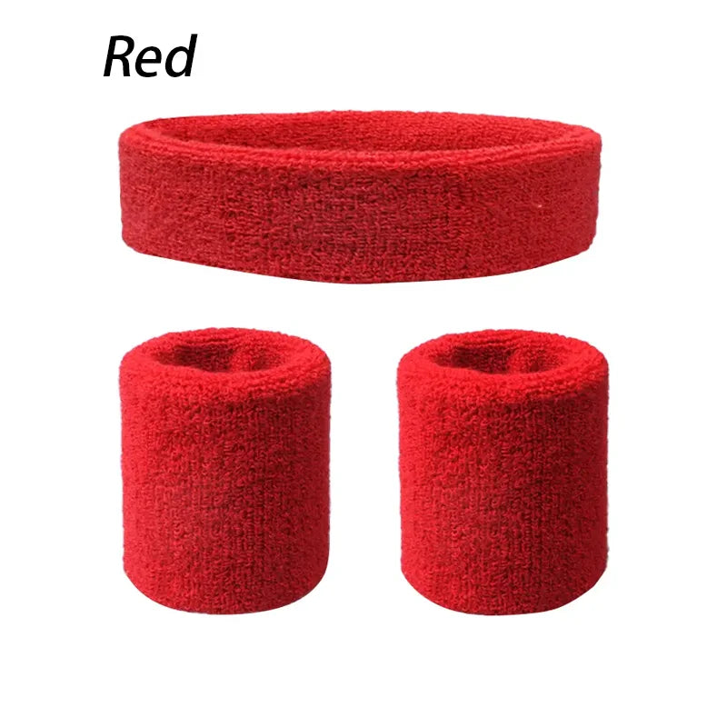 A Set Of Wristband Headband Headband Set For Sports,Sweat Absorbing,Basketball,Headband And Wrist Protection Peaceful Pleasures Health and Wellness Red One Size