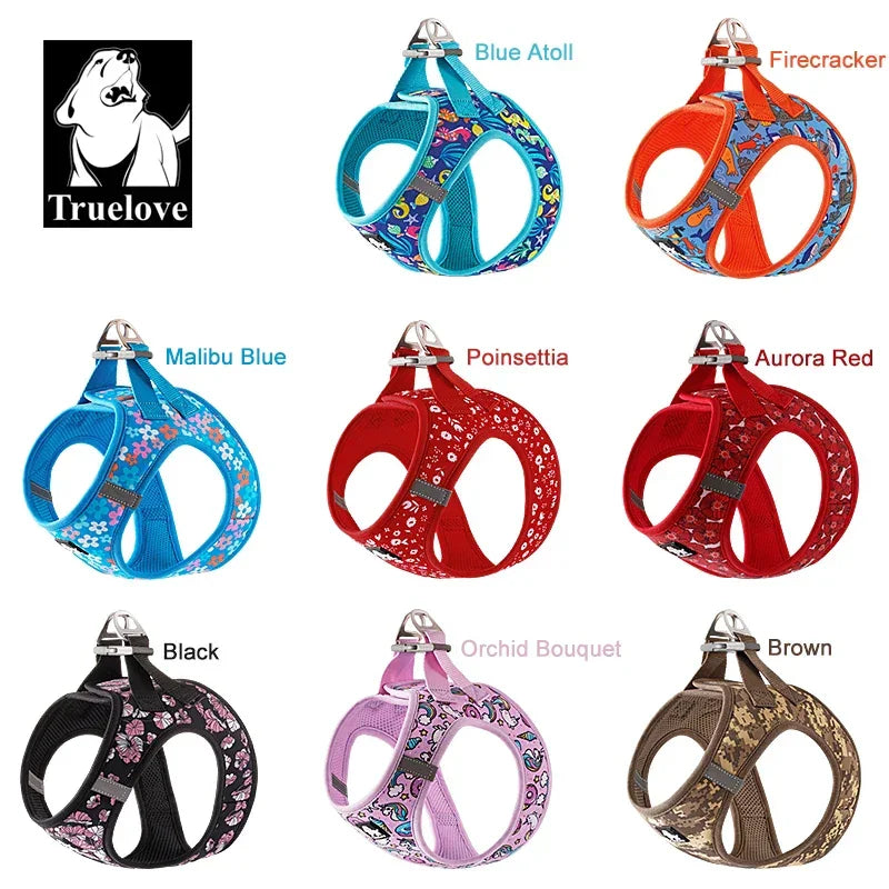 Truelove Pet Harness Soft Air Mesh Adjustable Reflective Pet Vest Small and Medium Breeds No Pull Adjustable Dog Harness TLH3016 Peaceful Pleasures Health and Wellness