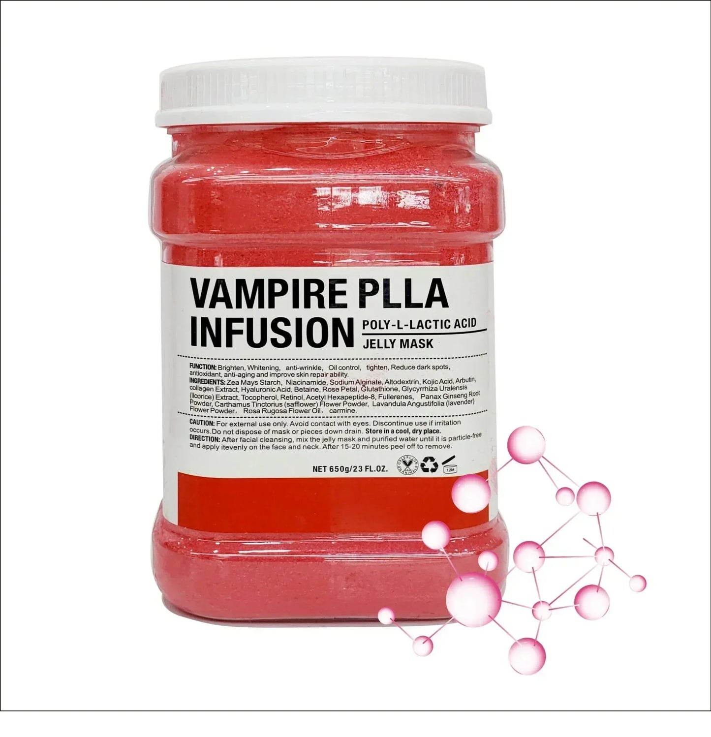 Gold Jelly Peel-Off Mask Powder 650g – Vitamin C & Hyaluronic Acid
