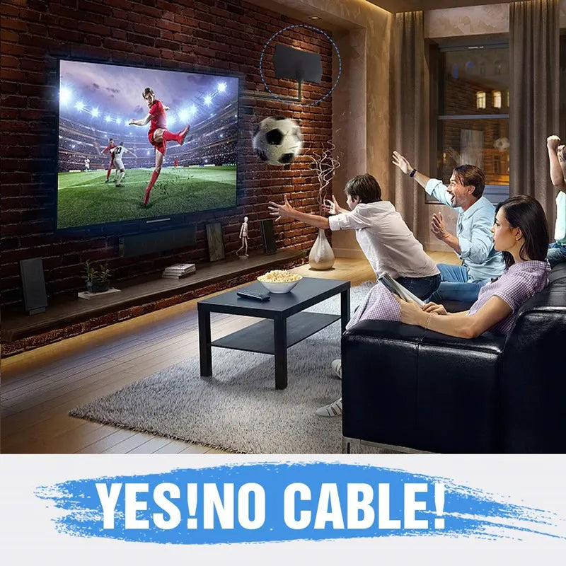 4K Indoor TV Antenna with Amplifier – DVB-T2 HD Reception