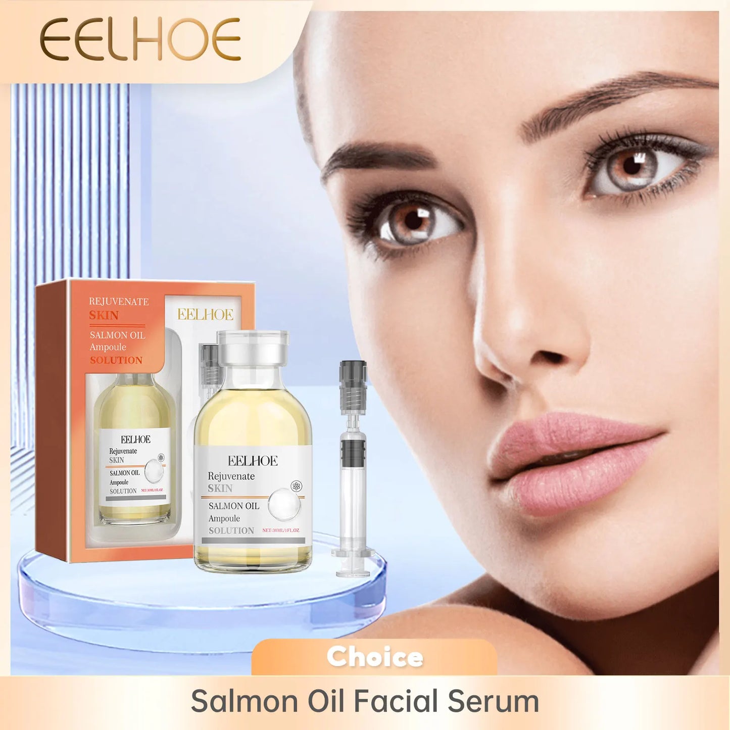 EELHOE Salmon Oil Face Serum – Hyaluronic Acid & Pore Minimizer