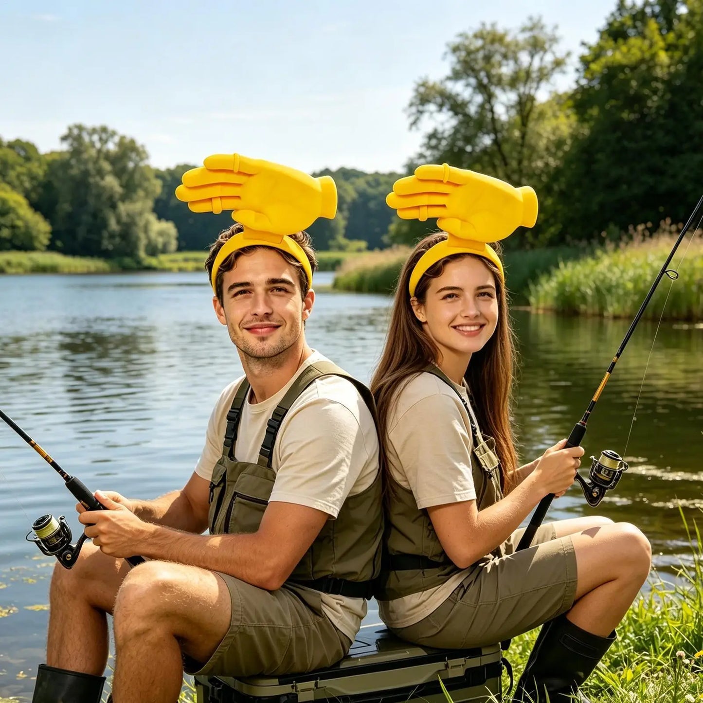 Funny Hand Shape Sun Visor Hat Outdoor Handheld Sunshade Headband Foldable Sun Caps For Fishing Beach Hiking UPF Protection Peaceful Pleasures Health and Wellness