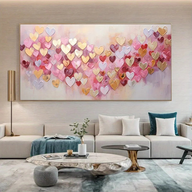 Modern Abstract Colorful Love Canvas Print | Unframed Wall Art Canvas Wall Art Peaceful Pleasures Health and Wellness