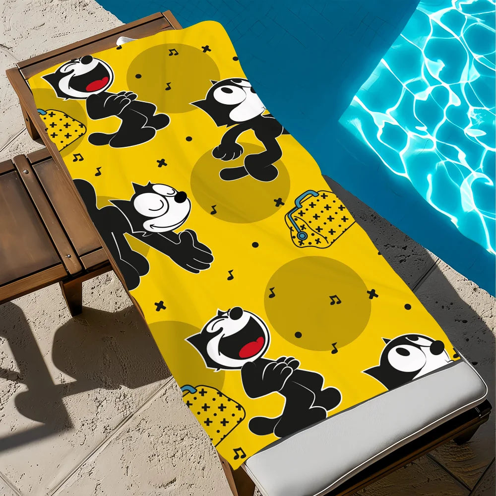 Felix the Cat Quick-Dry Beach Towel | Soft Pool & Travel Towel