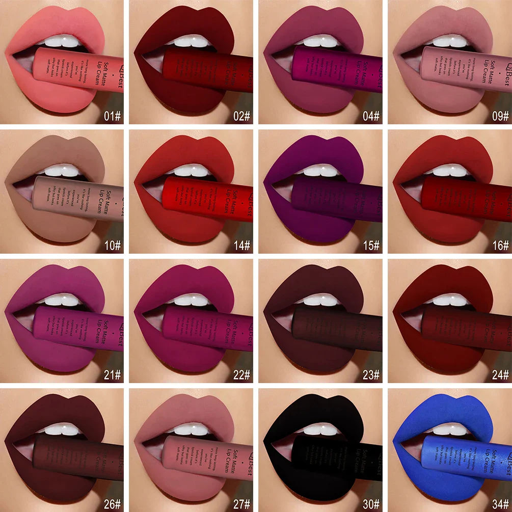 QIBEST Matte Liquid Lipstick – Waterproof Velvet Lip Tint