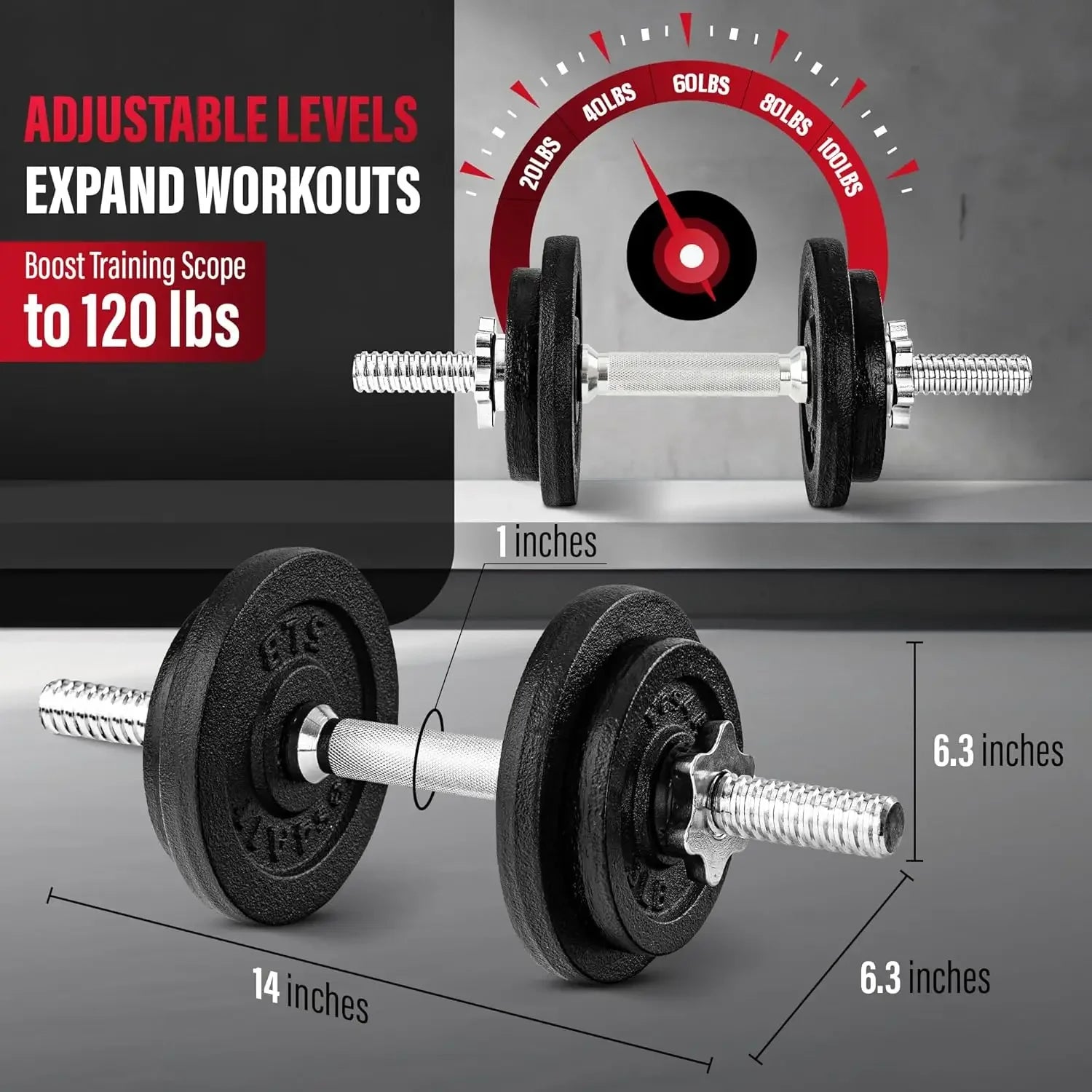 Adjustable Dumbbell Set with Weight Plates, 40lbs to 200lbs, Star Lock Collars for Home Gym Peaceful Pleasures Health and Wellness