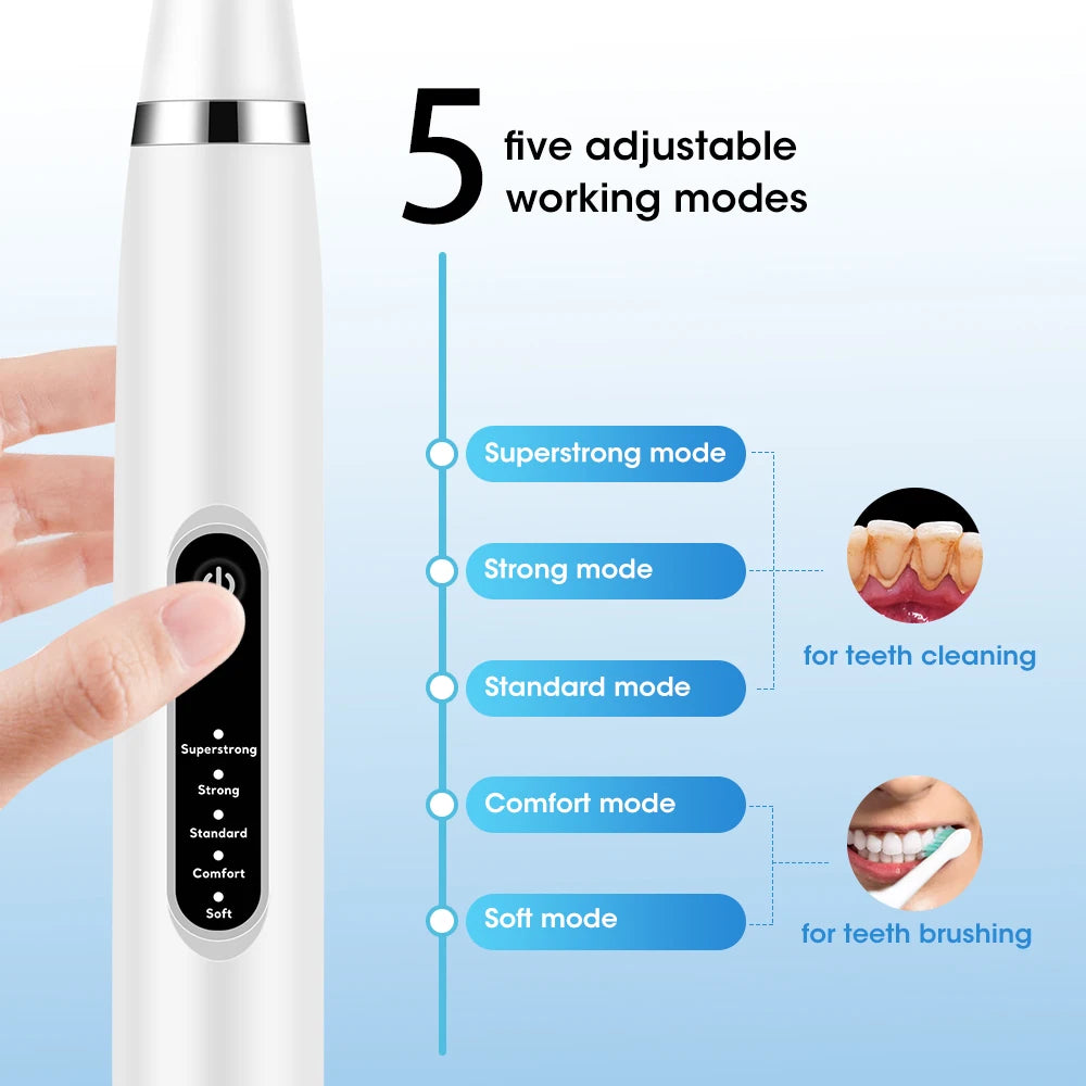 Electric Teeth Cleaner Dental Remover Calculus Plaque Stains and Tartar Oral Care Teeth Whitening Kits Rechargeable Toothbrush Peaceful Pleasures Health and Wellness