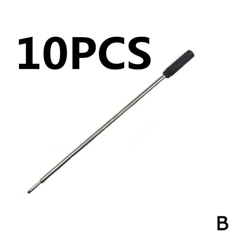 10 pcs OPP Packaging Metal Pen Refill Ballpoint Pen for Crystal Diamond Ballpoint Pen Student Pen Rod Blue/Black Ink 7cm Length Peaceful Pleasures Health and Wellness black