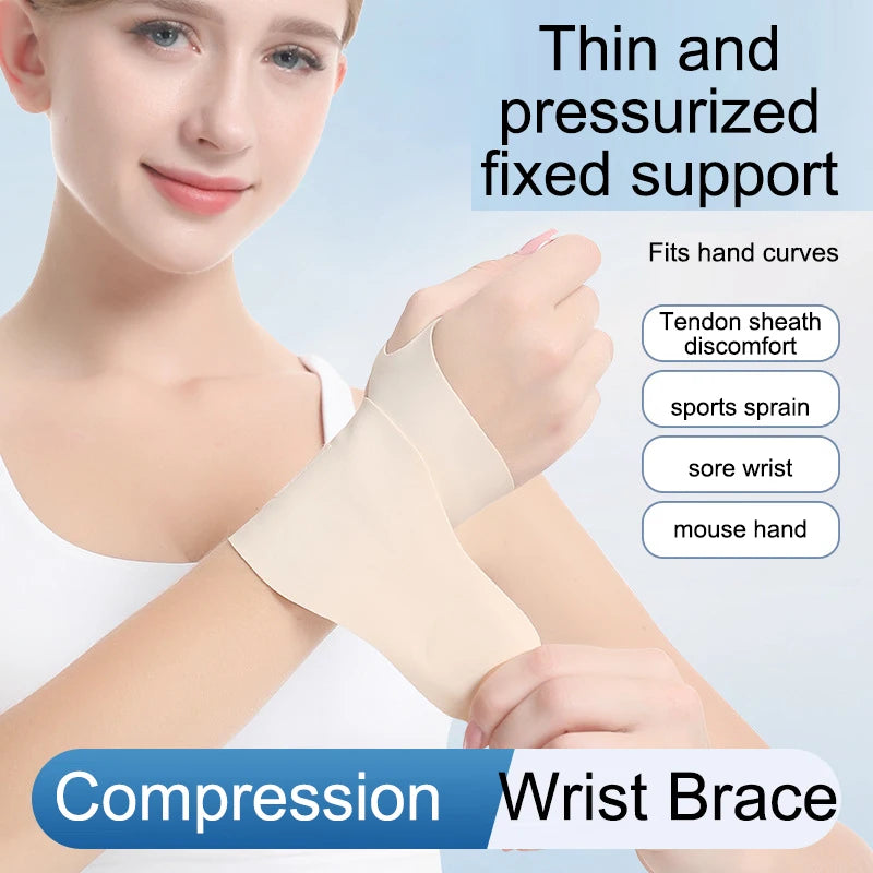 1Pc Elastic Wristband Anti-Sprain Wrist Brace Compression Tendon Sheath Wrist Joint Fixation Brace Support Gloves Palm Protector Peaceful Pleasures Health and Wellness