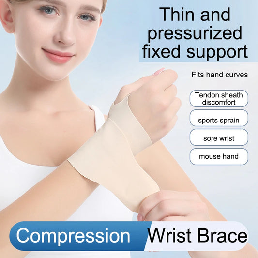 1Pc Elastic Wristband Anti-Sprain Wrist Brace Compression Tendon Sheath Wrist Joint Fixation Brace Support Gloves Palm Protector Peaceful Pleasures Health and Wellness