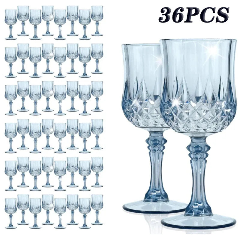 Shatterproof Plastic Champagne Flutes 12–36 Pcs | Reusable
