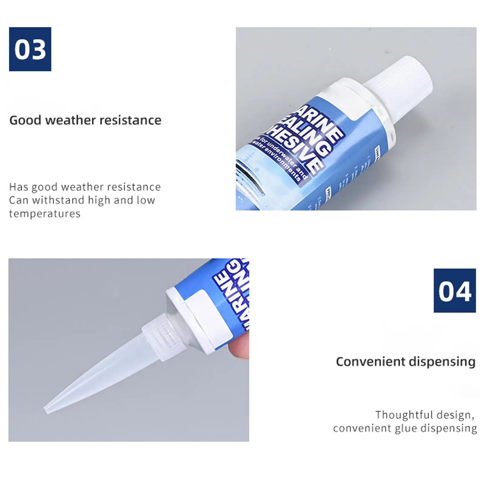 Waterproof Marine Adhesive Glue Fast Bonding Sealing for Boat Yacht Ship RV, Heavy Duty Outdoor Beach Repair Peaceful Pleasures Health and Wellness