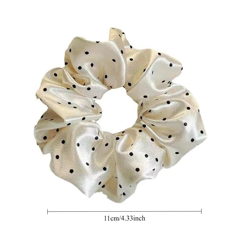 Elegant Dot Scrunchies – Elastic Hair Ties for Women & Girls