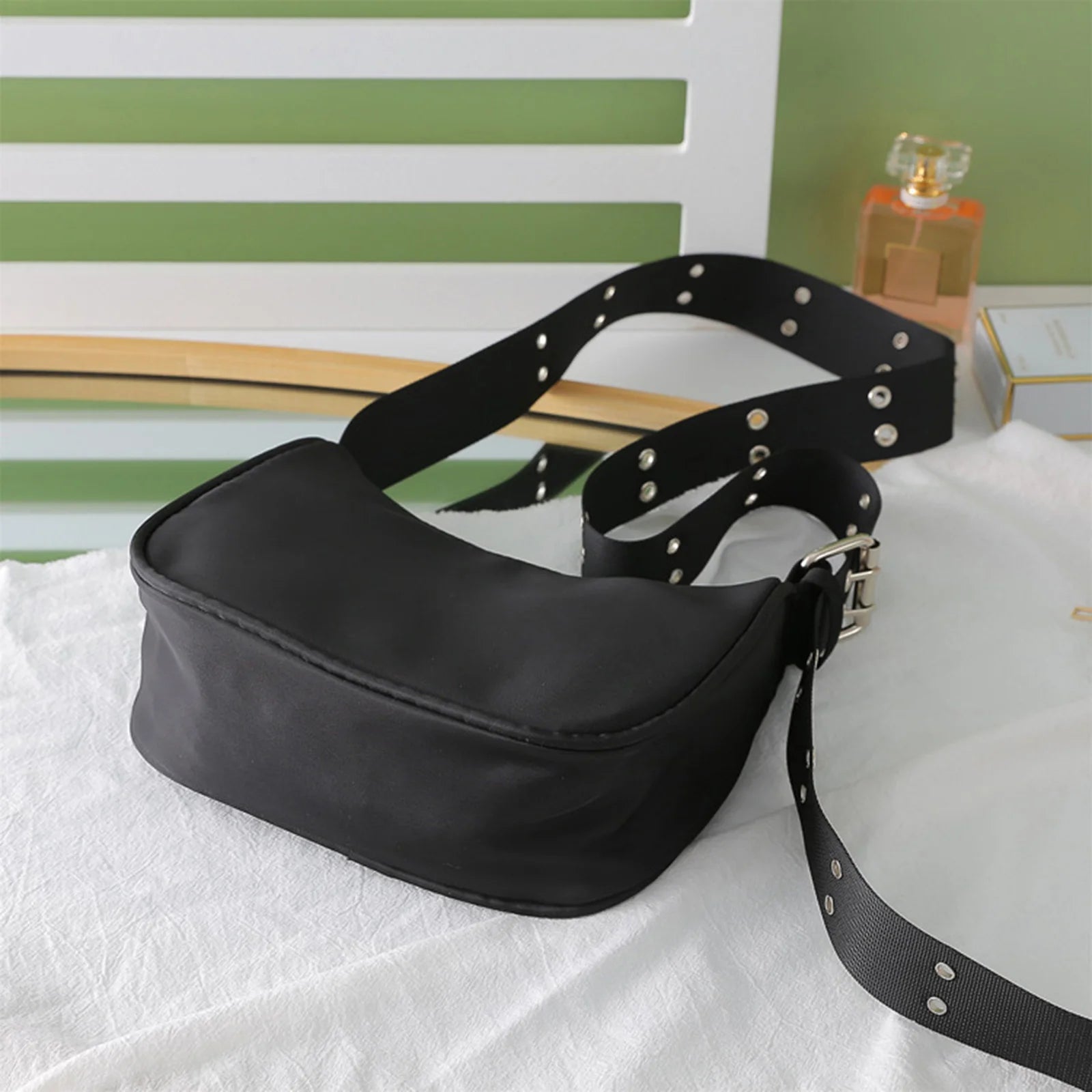 Jennie Style Women's Underarm Bag Small Designer Crossbody Shoulder Bag with Adjustable Strap for Daily Commute Peaceful Pleasures Health and Wellness
