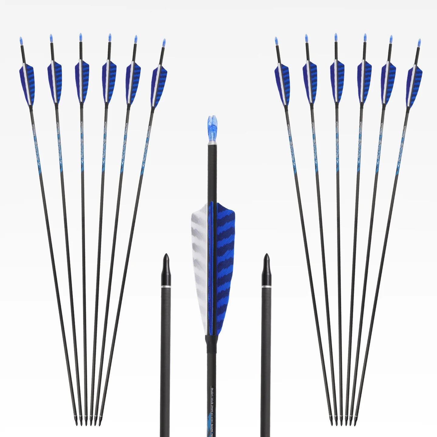 6 Archery Pure Carbon ID6 Spine 250-800 Feather Recurve Compound Bow