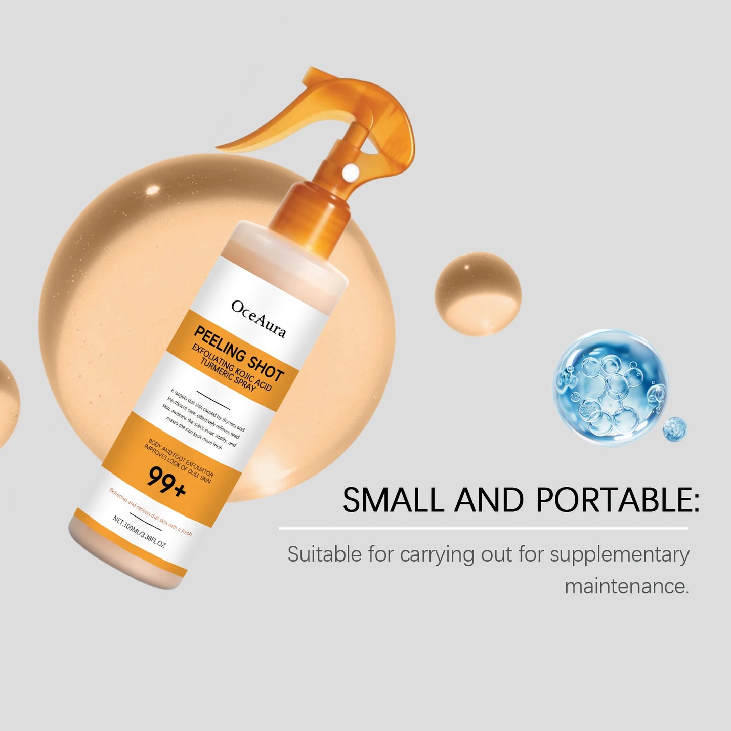 Turmeric Body Exfoliating Spray 100ml – Brighten & Moisturize