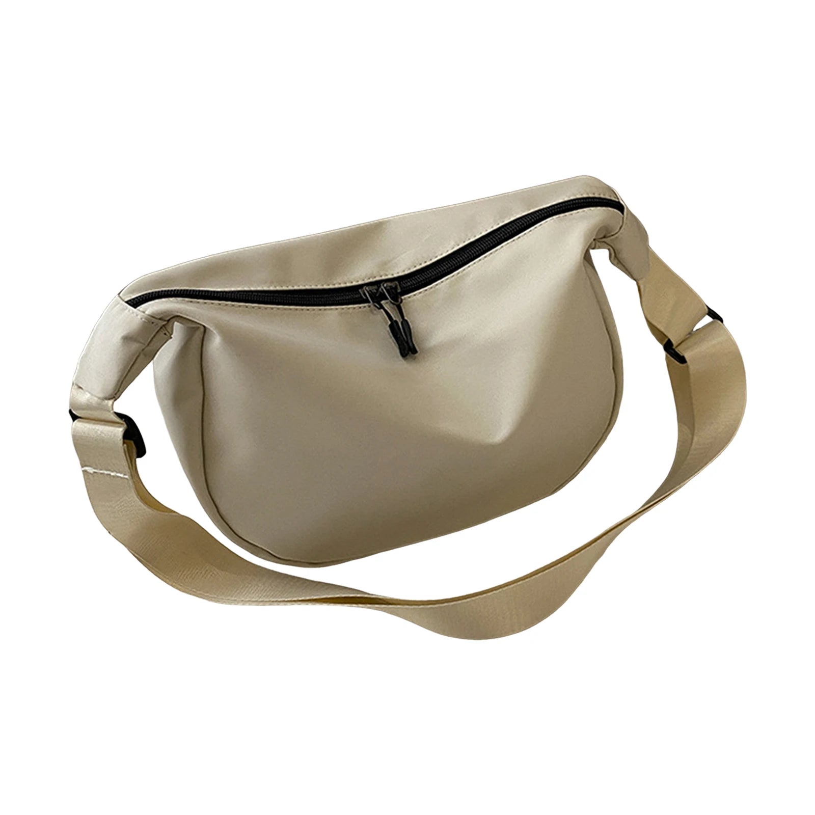 Women Oxford Cloth Crossbody Bag Large Capacity Adjustable Strap Simple Korean Style for Autumn Winter Fashion Peaceful Pleasures Health and Wellness Creamy white