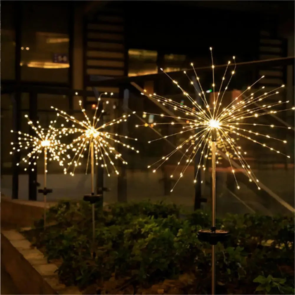 60 LED Solar Firework Fairy Lights – Waterproof Garden Décor
