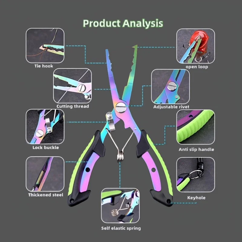 1pc Multi-functional Fishing Pliers Stainless Steel Line Cutter, Portable Split Ring Opener, Fishing Tool Fishing Pliers Fishing Peaceful Pleasures Health and Wellness