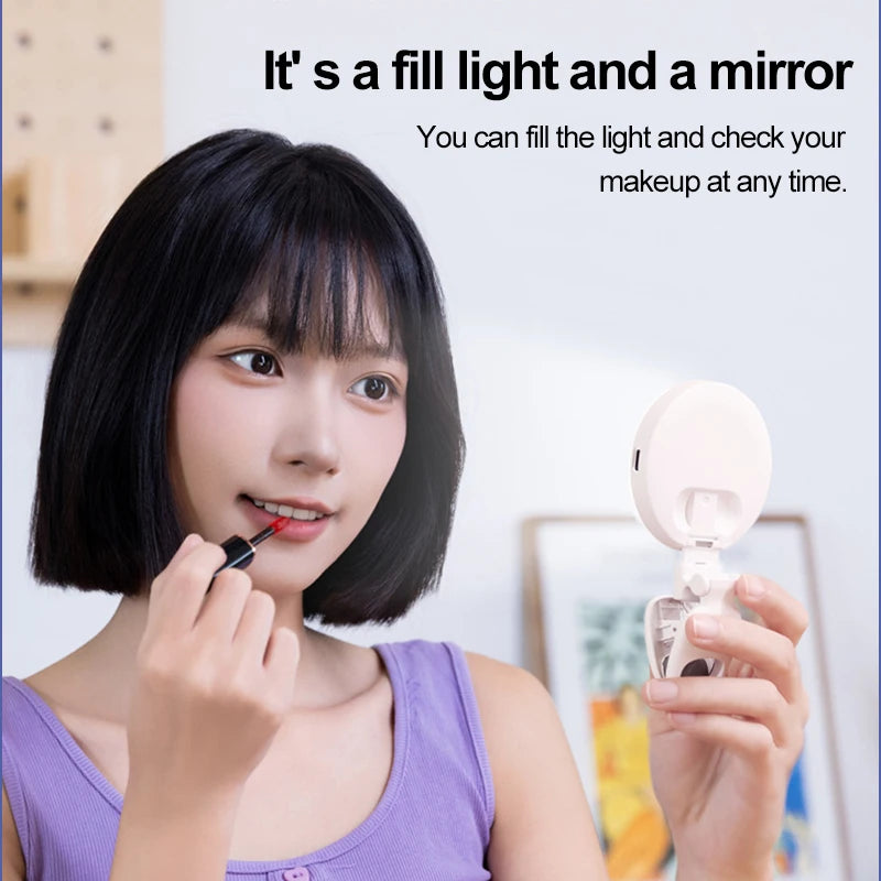 Portable Rechargeable Led Lamp Mirror With Light Light Ring Selfie Led Light Phone Light Clip Fill Light Selfie Lighting Camera Peaceful Pleasures Health and Wellness