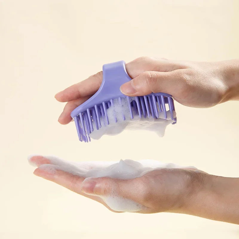 Silicone Scalp Massage Brush – Shampoo Hair Cleaning Comb Scalp Massage Brush Peaceful Pleasures Health and Wellness