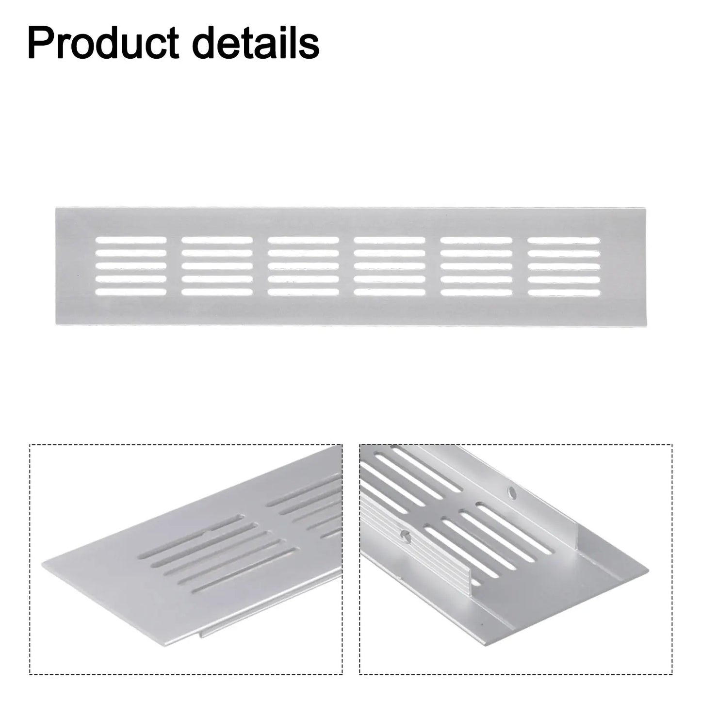 Aluminium Rectangular Cabinet Wardrobe Air Vent Grille Ventilation