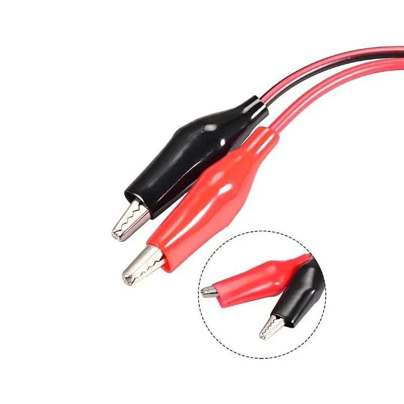 1PCS 2 Alligator Clip to 1 Male/Female DC Power Plug Adapter 25CM Cable DC 5.5*2.1mm Crocodile Test Leads for Electronics Peaceful Pleasures Health and Wellness